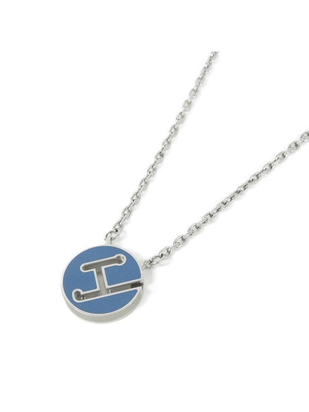 Hermes Labyrinth Necklace Silver